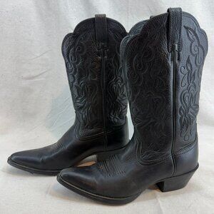 Ariat Heritage R Toe Western Cowboy Boots Womens 7B Black Leather 15771
